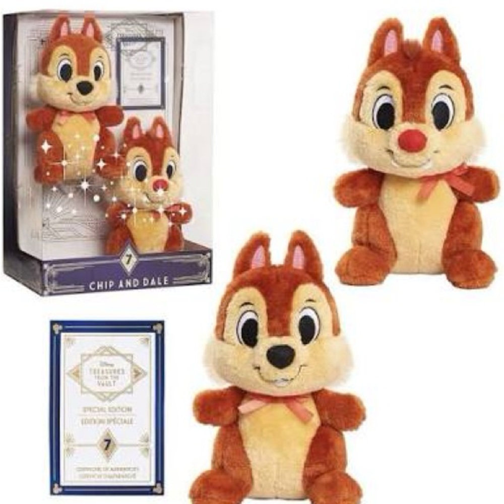 Disney Treasures from the Vault July Chip and Dale Plush Set Stuffed Animal.